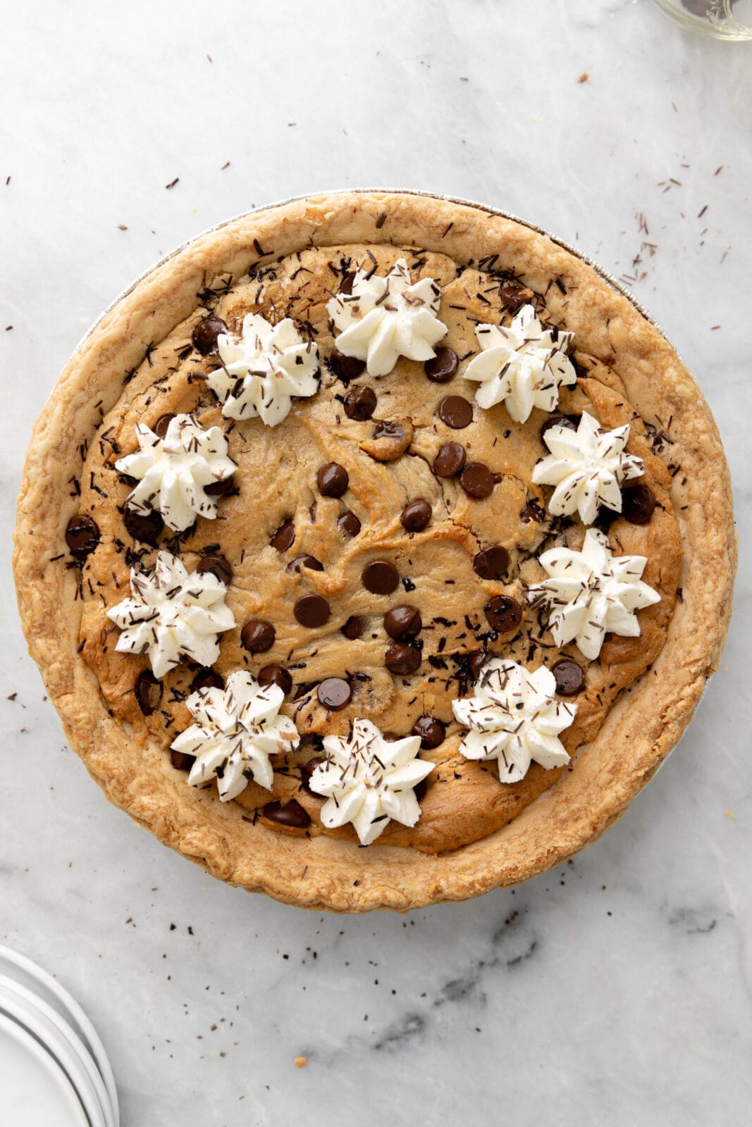 peanut butter chocolate chip cookie pie
