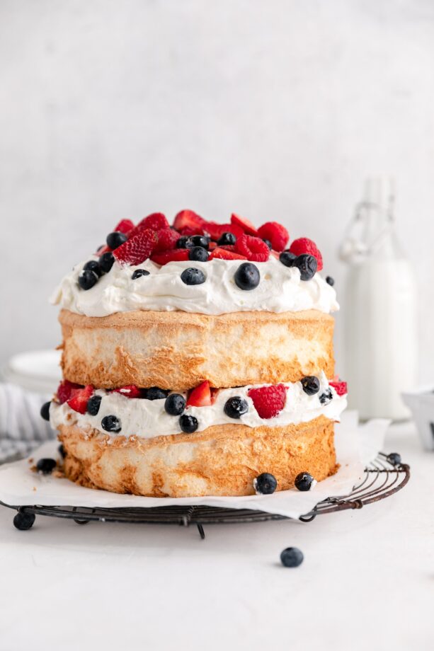 easy berry angel food cake