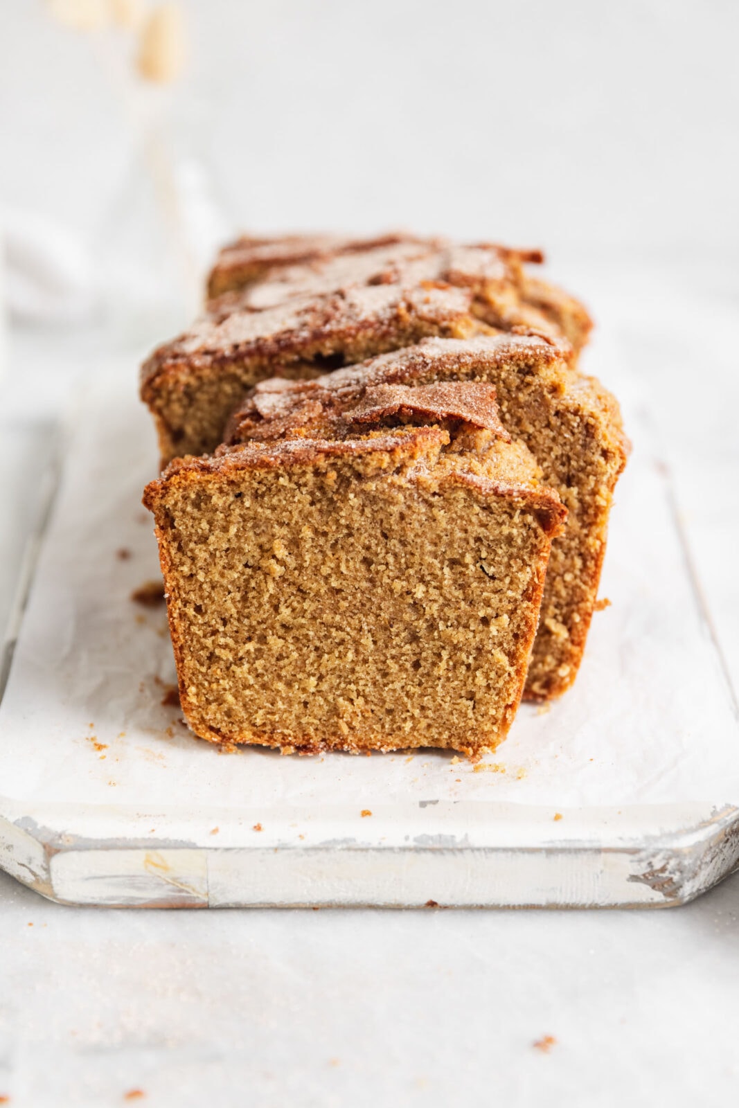 apple cider donut bread slices
