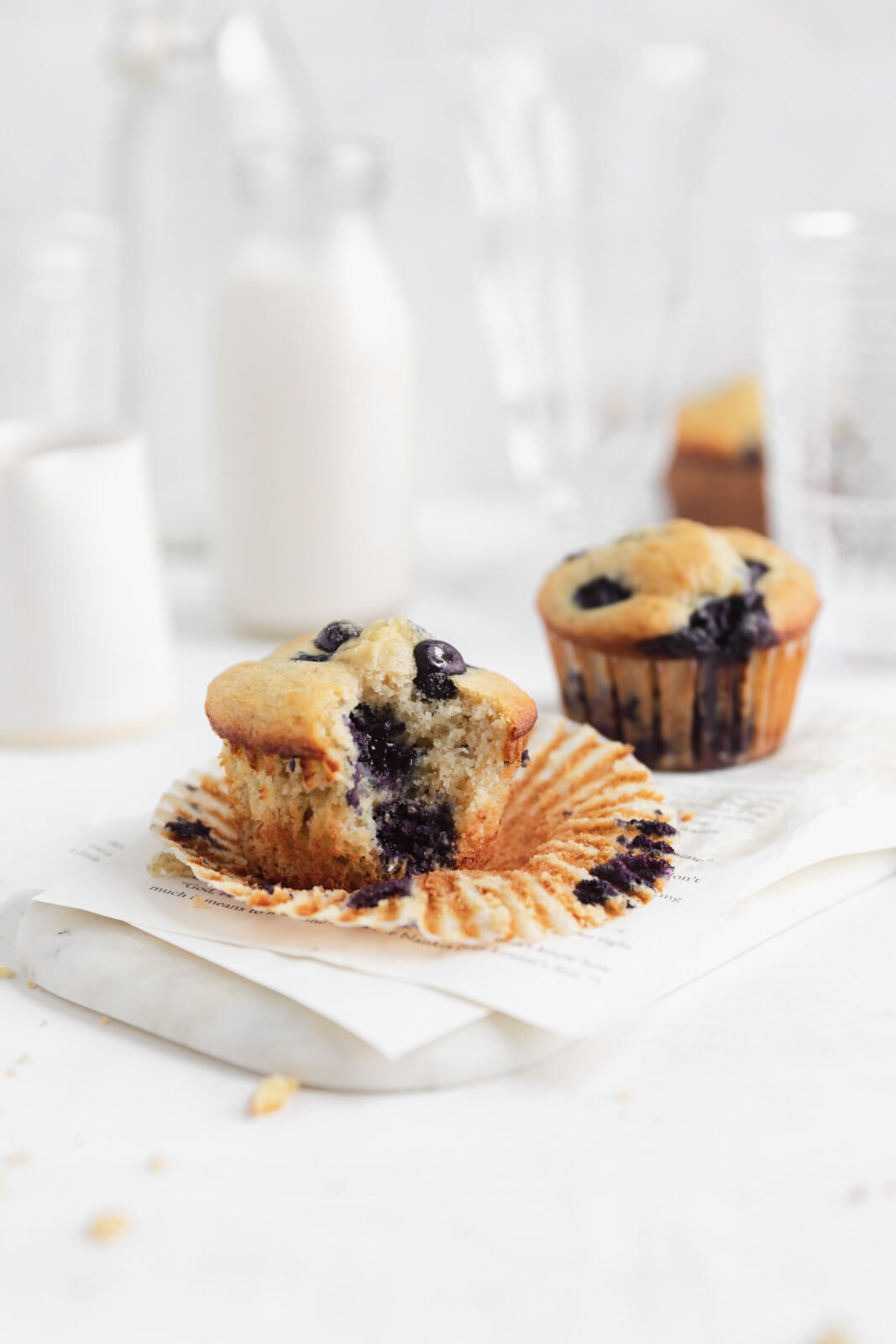 blueberry banana corn bread muffins