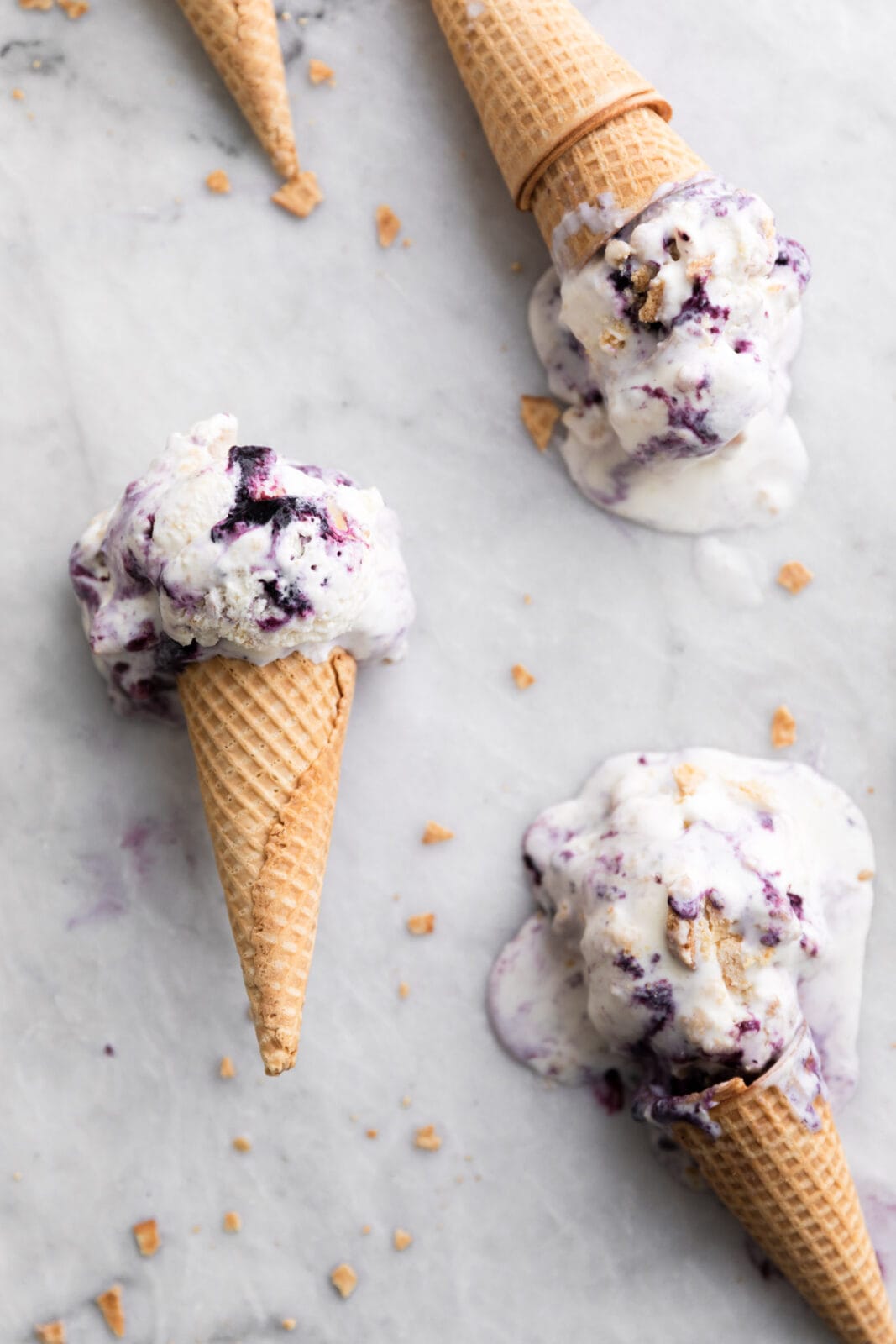 no churn blueberry pie ice cream