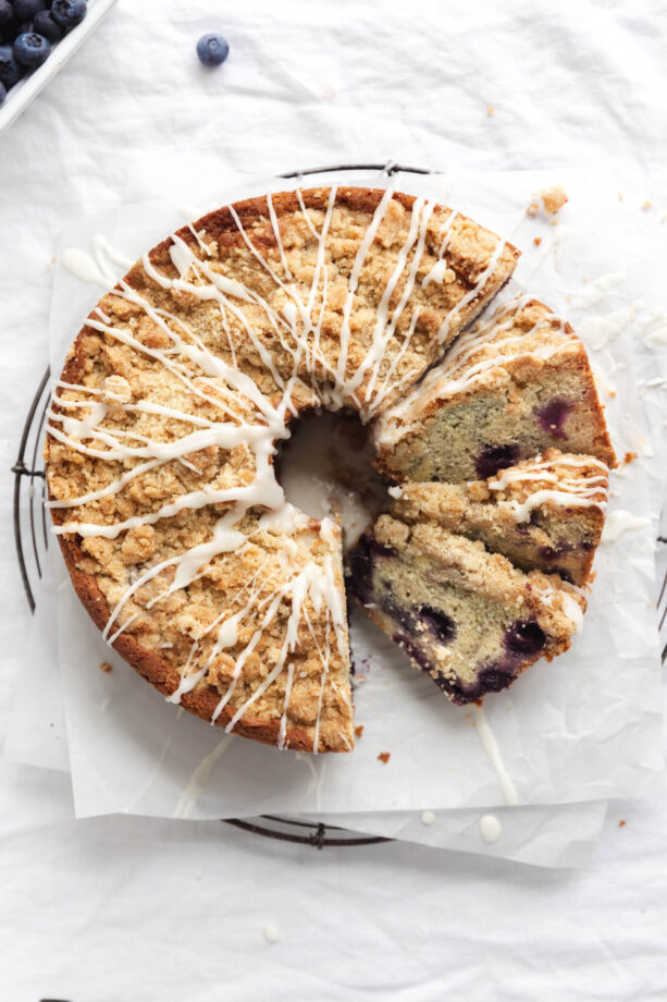 white chocolate blueberry bundt cake