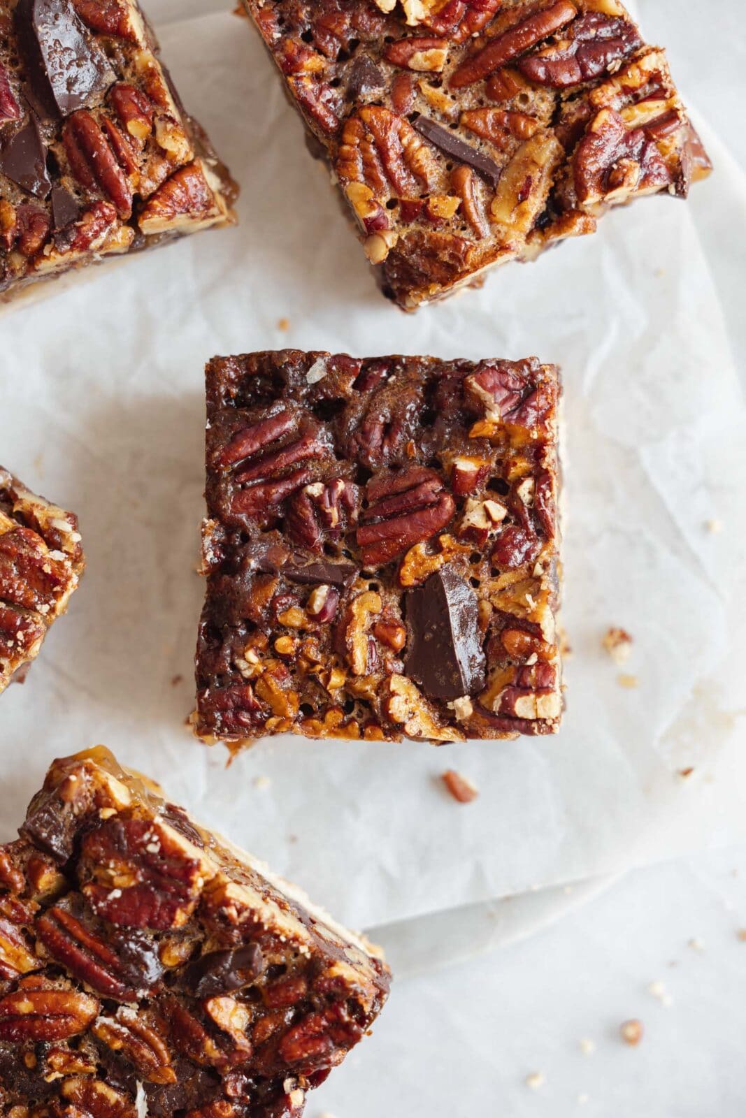 bourbon chocolate pecan pie bars