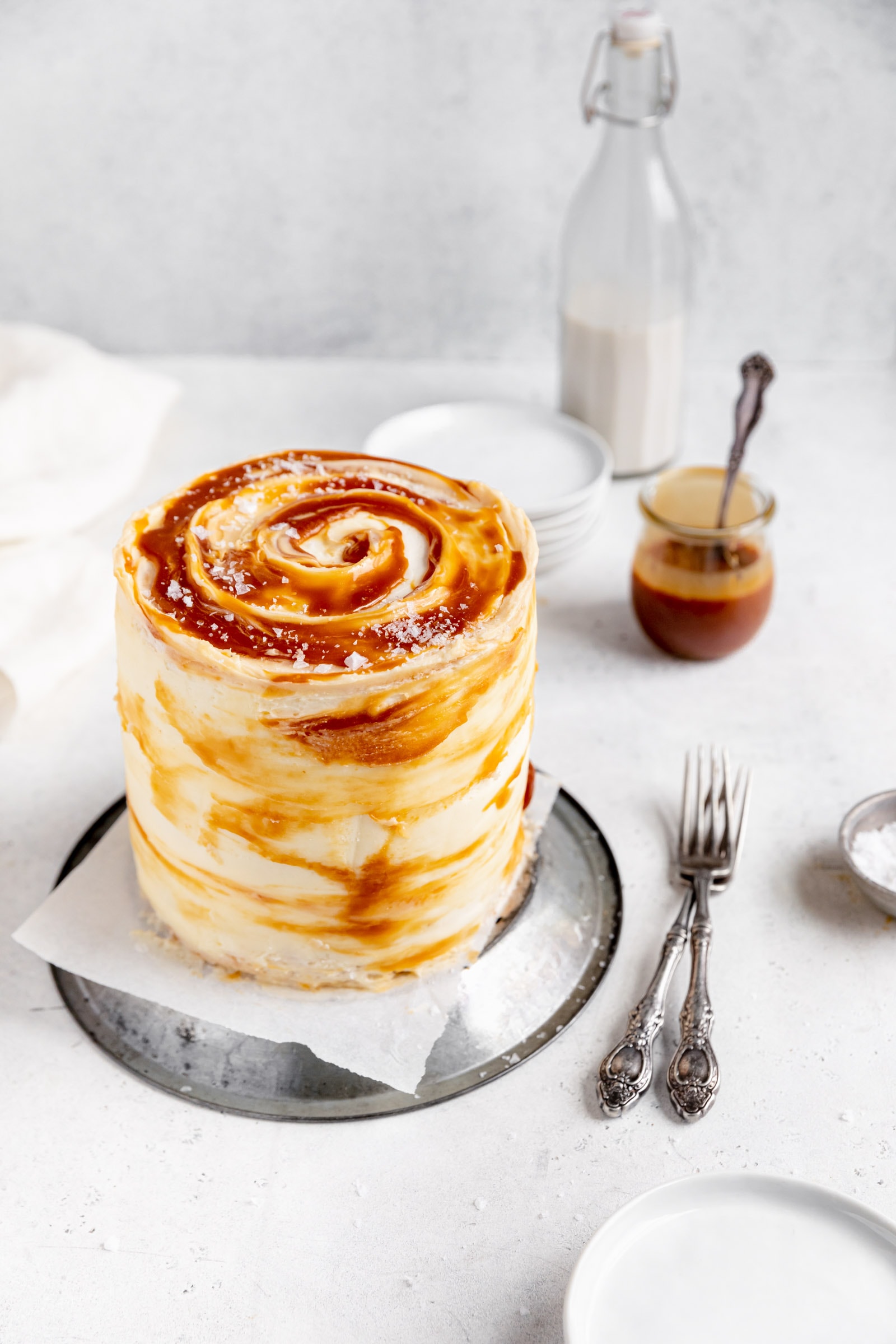 caramel layer cake with caramel buttercream
