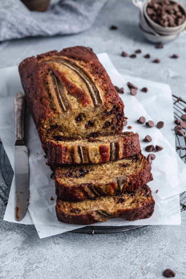 moist chocolate chip banana bread