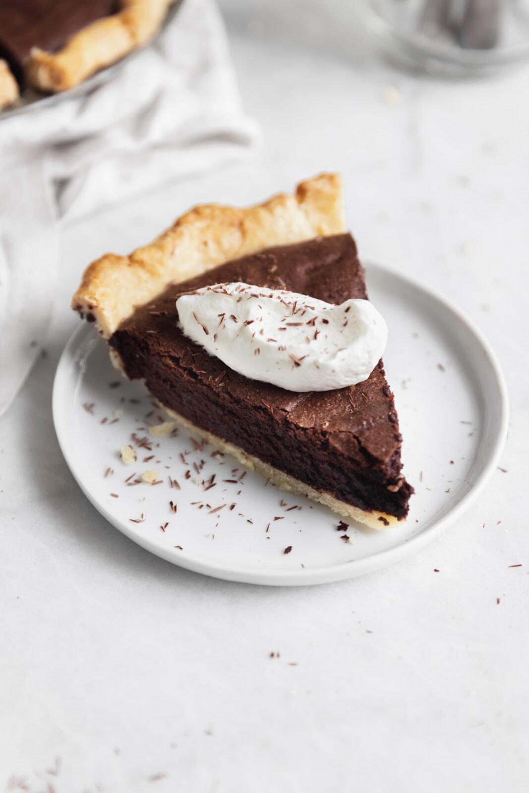 slide of chocolate fudge pie