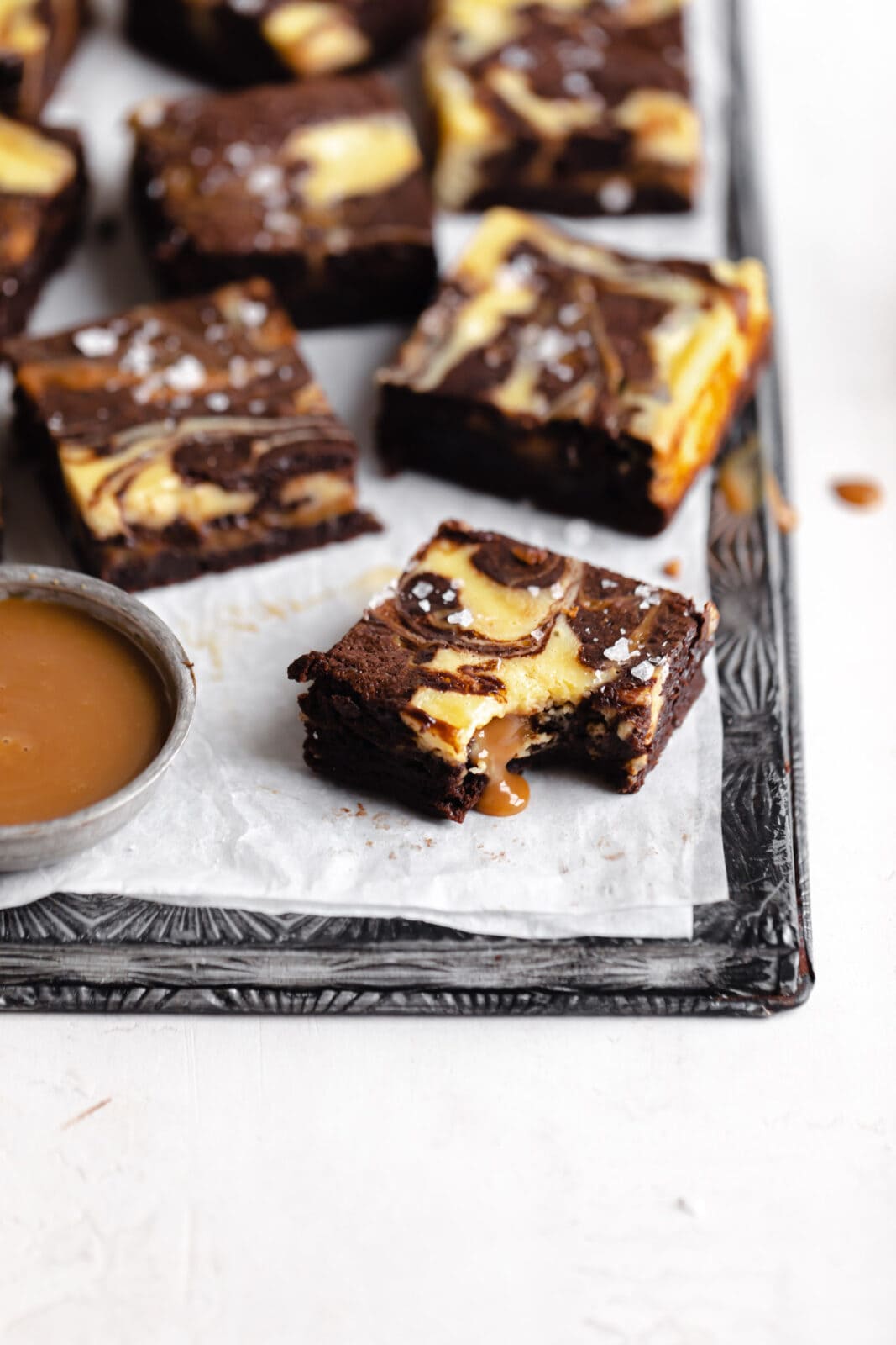 dulce de leche swirled cheesecake brownies