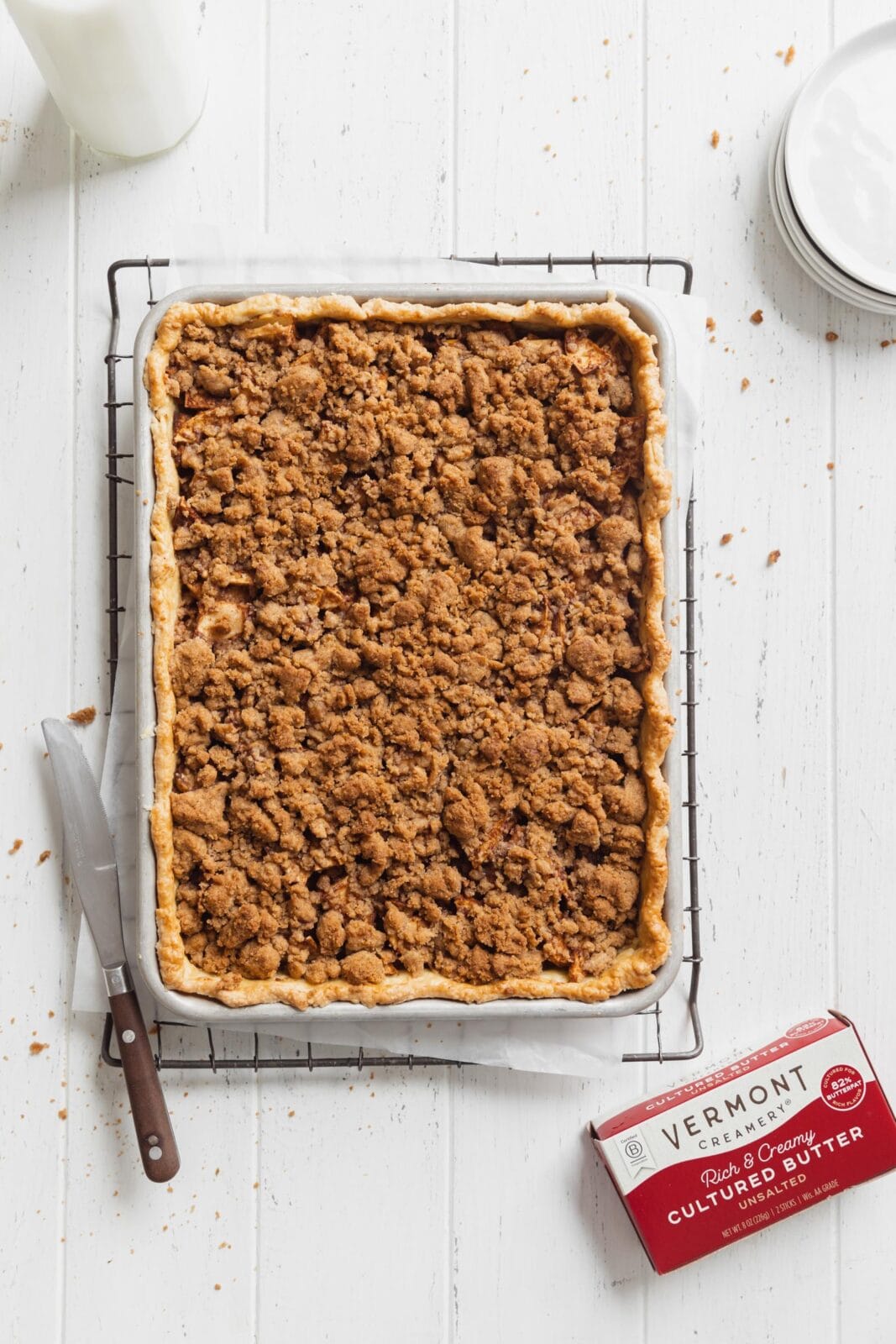 dutch apple slab pie made with vermont creamery butter