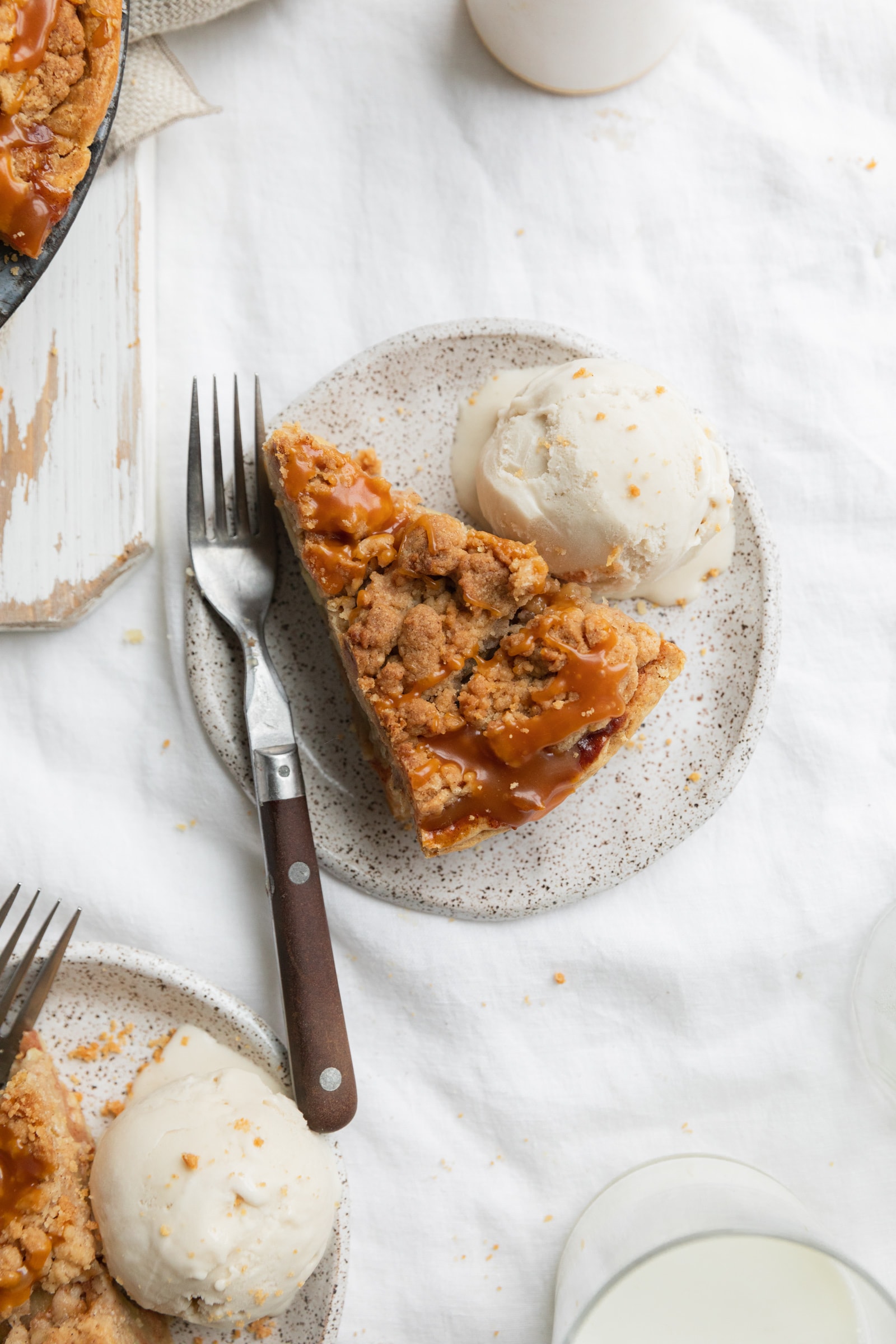 slice of dutch caramel apple pie