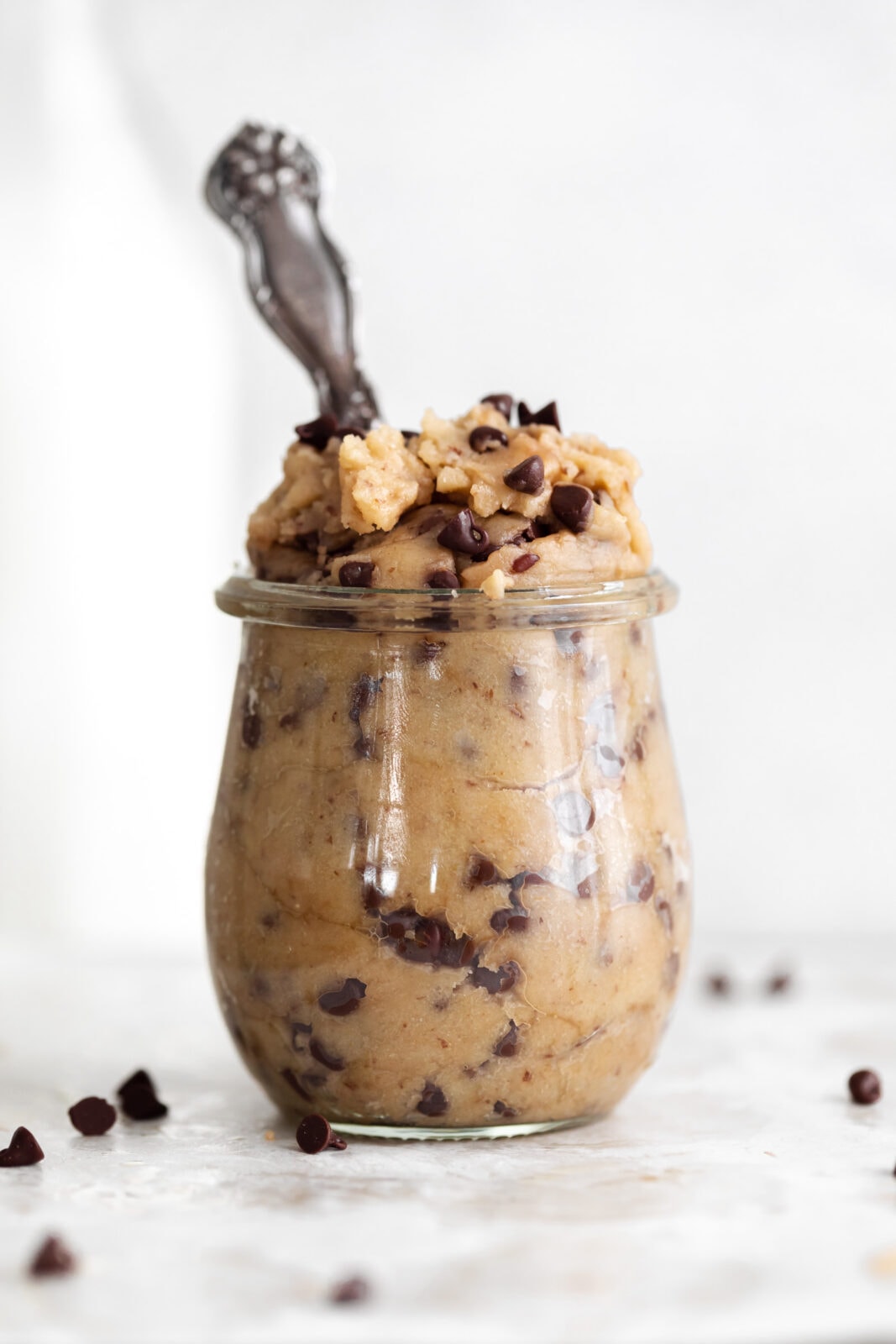 edible cookie dough in a jar