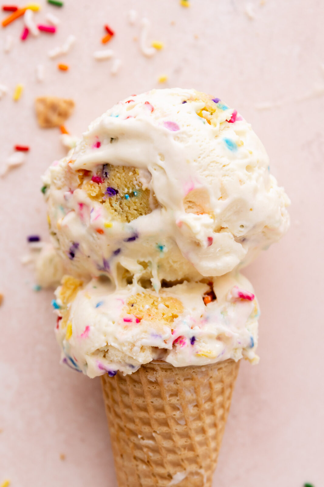 loaded cake batter ice cream