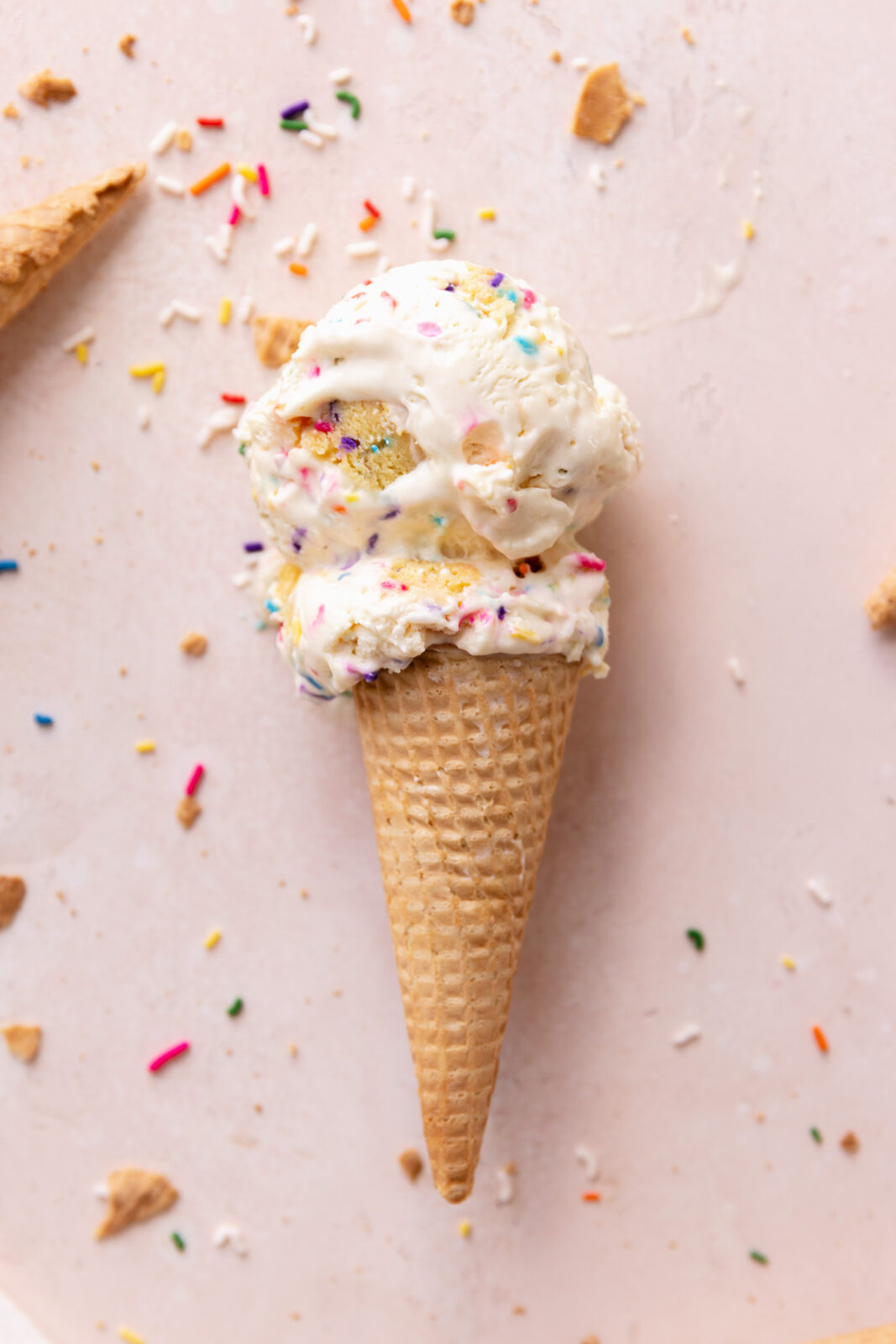 no churn loaded cake batter ice cream