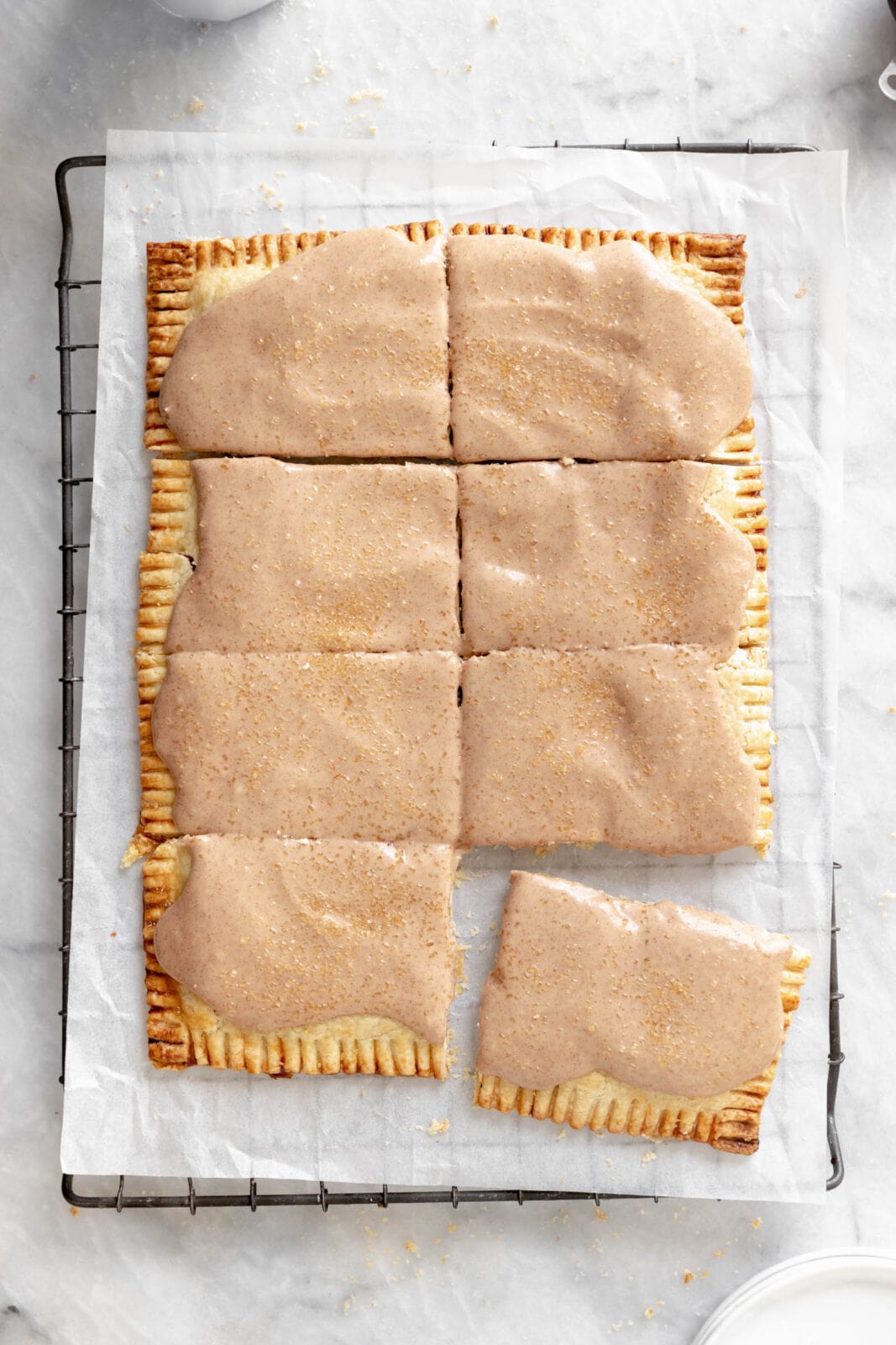 giant pumpkin pop tart with maple icing