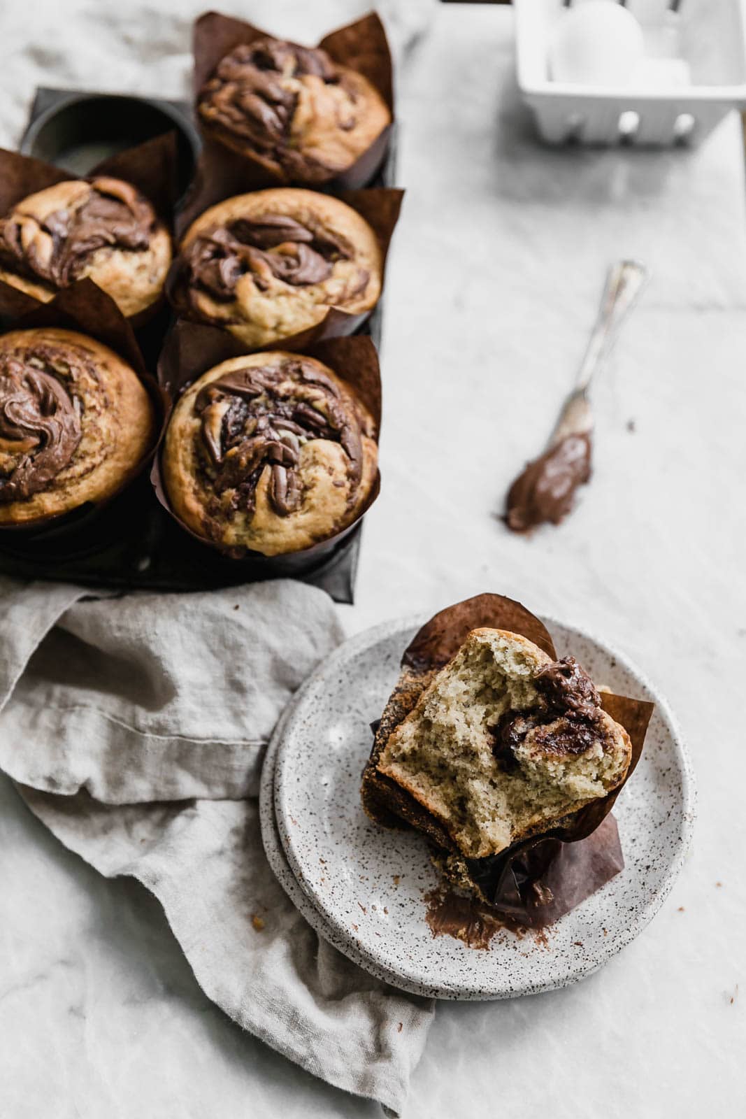 banana nutella muffins