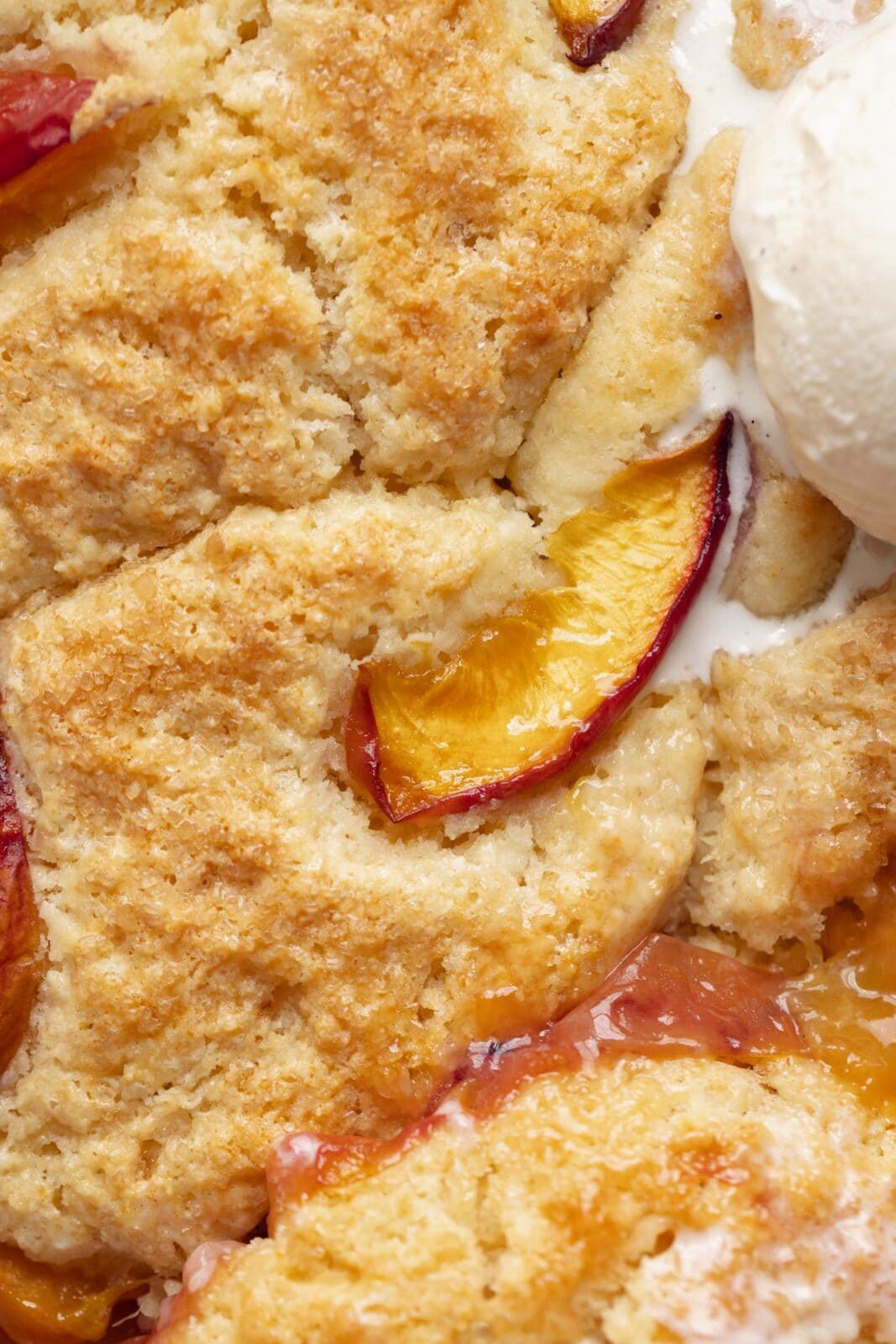 peach cobbler texture