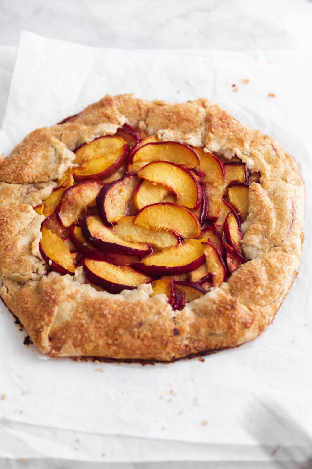 homemade peach galette