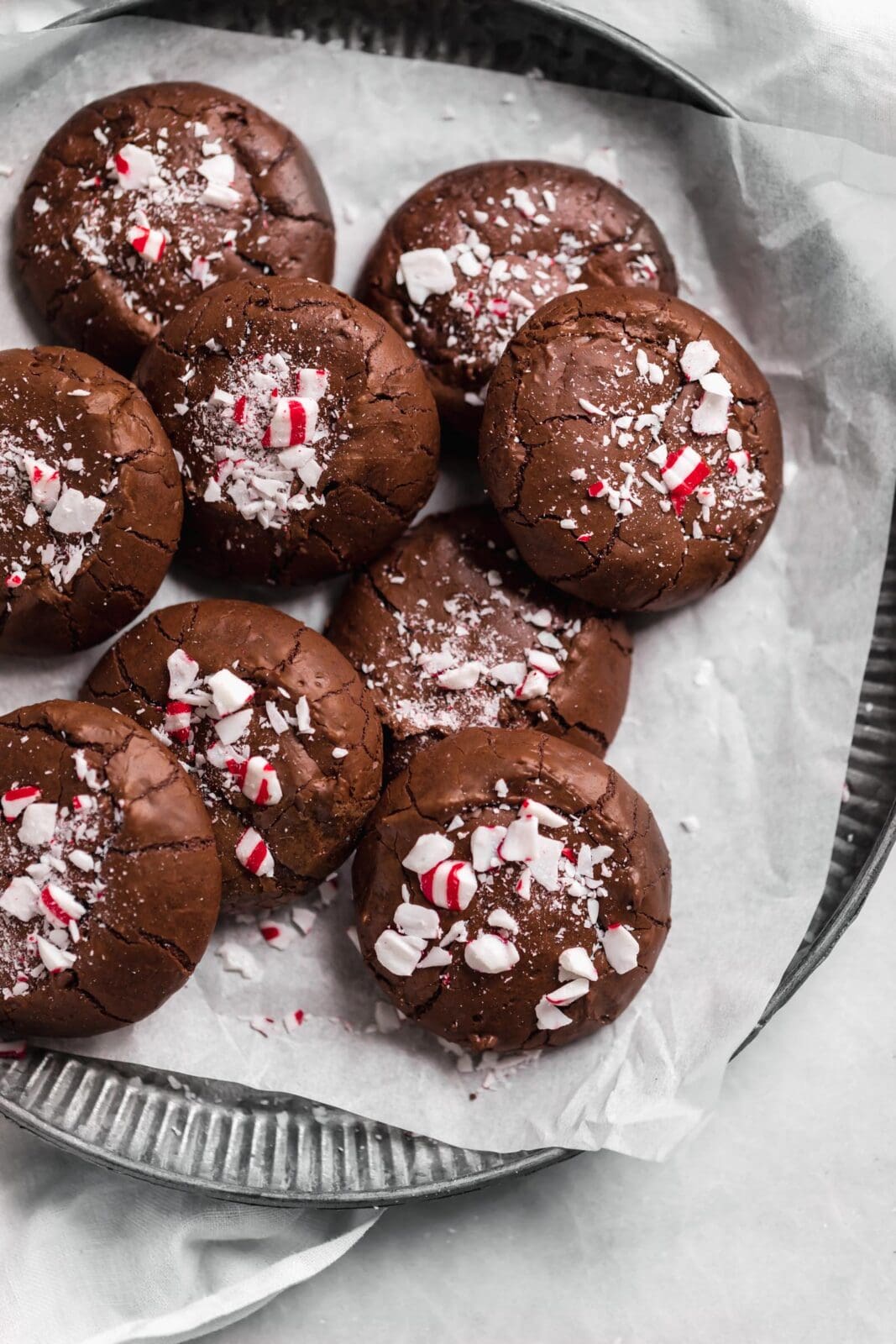 peppermint brownie cookies