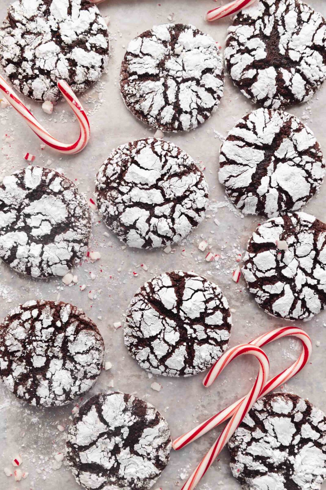 peppermint crinkle cookies