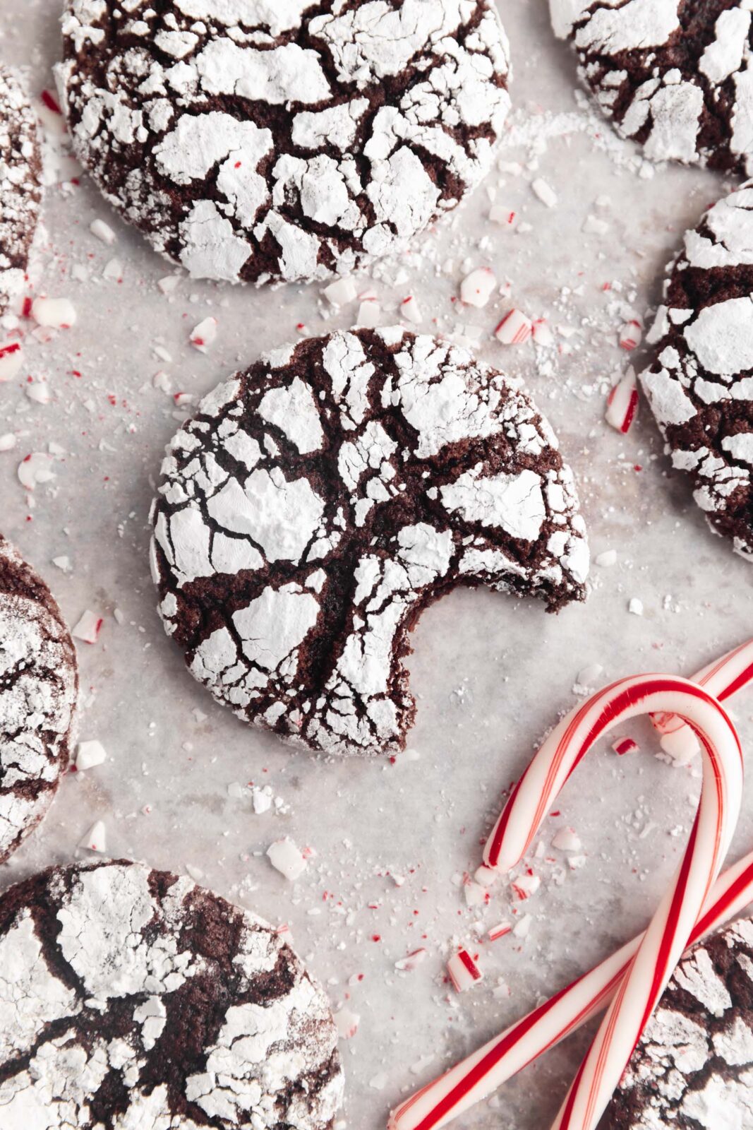 peppermint crinkle cookies