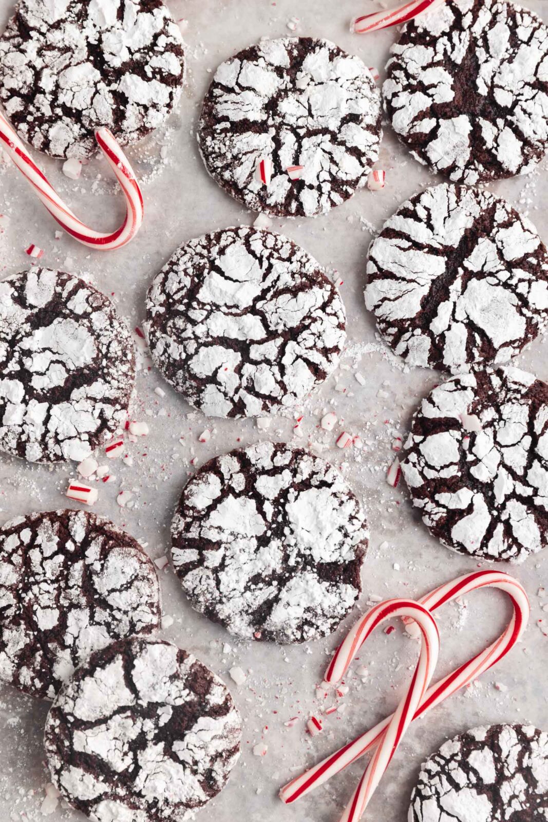 peppermint crinkle cookies