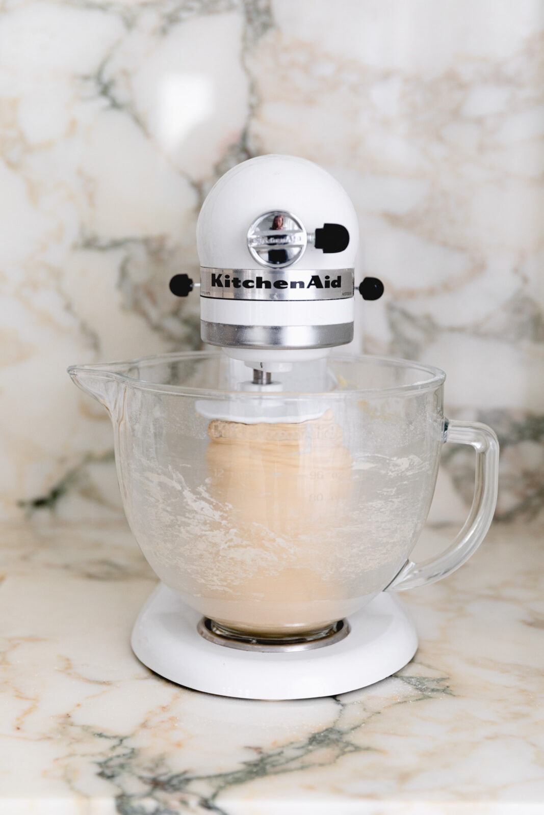 dough kneading in mixer