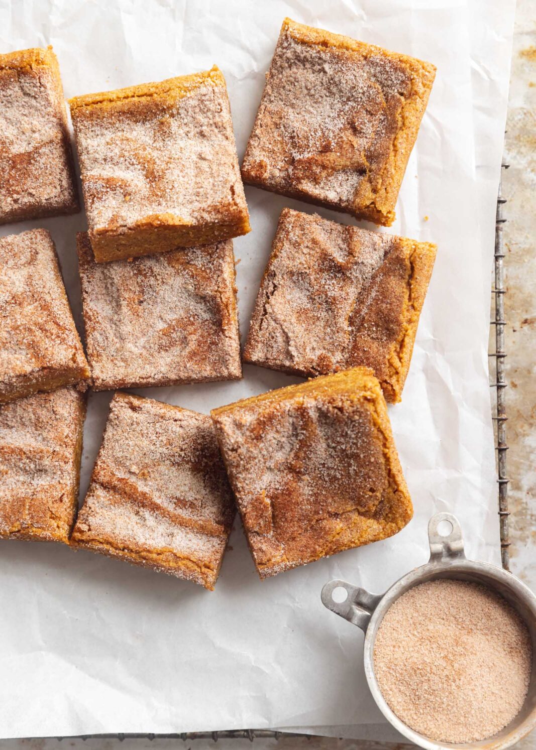 pumpkin snickderdoodle blondies