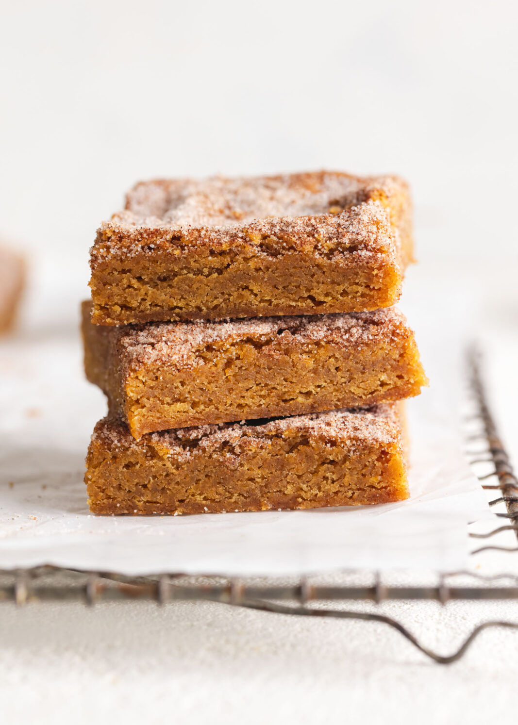pumpkin snickerdoodle blondies