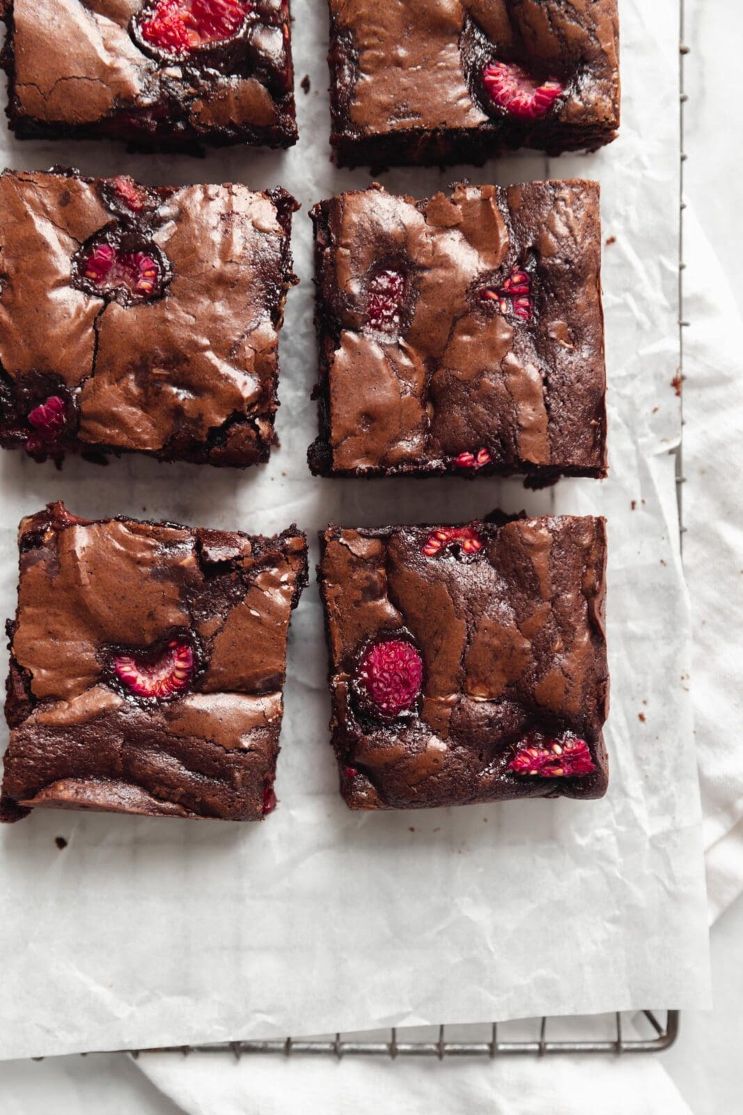 fresh raspberry brownies