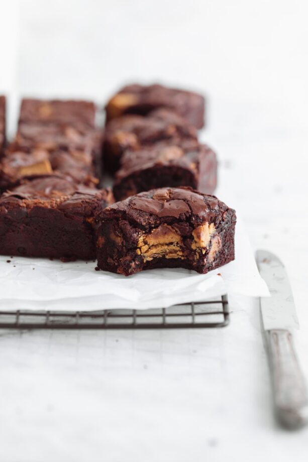 reeses brownies loaded with peanut butter cups