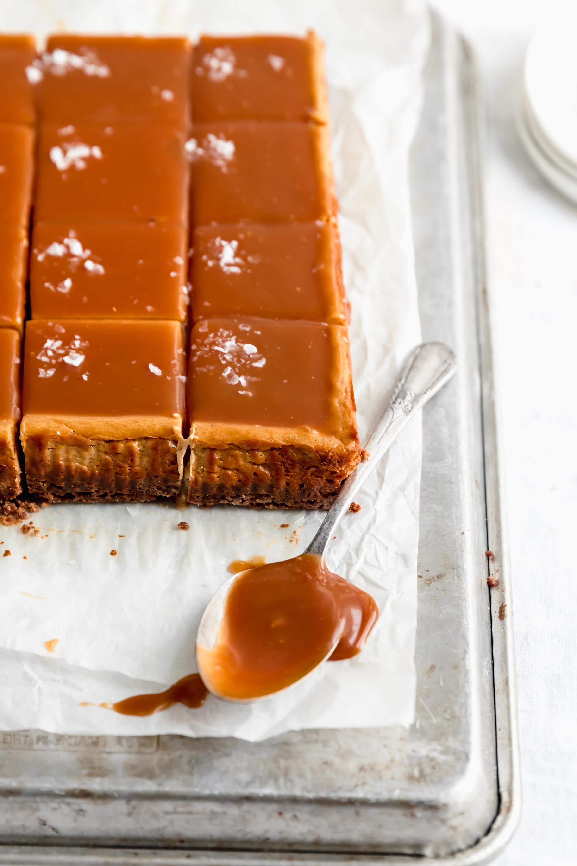 Starting a fan club for these salted caramel pumpkin cheesecake bars with a zing gingersnap crust. Accepting applications to join me :)