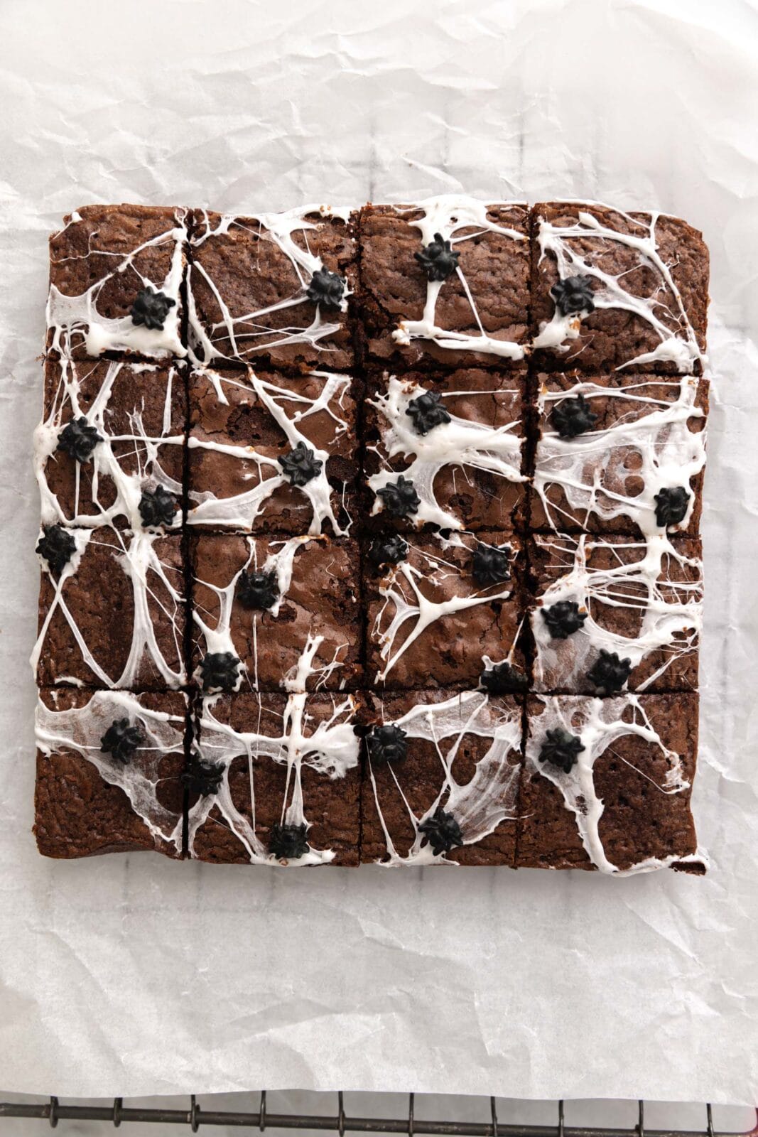 spiderweb brownies