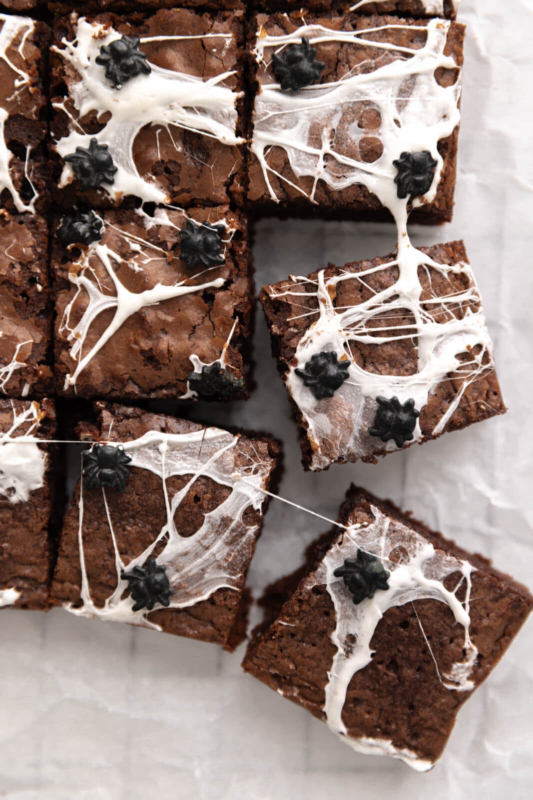 spider web brownies
