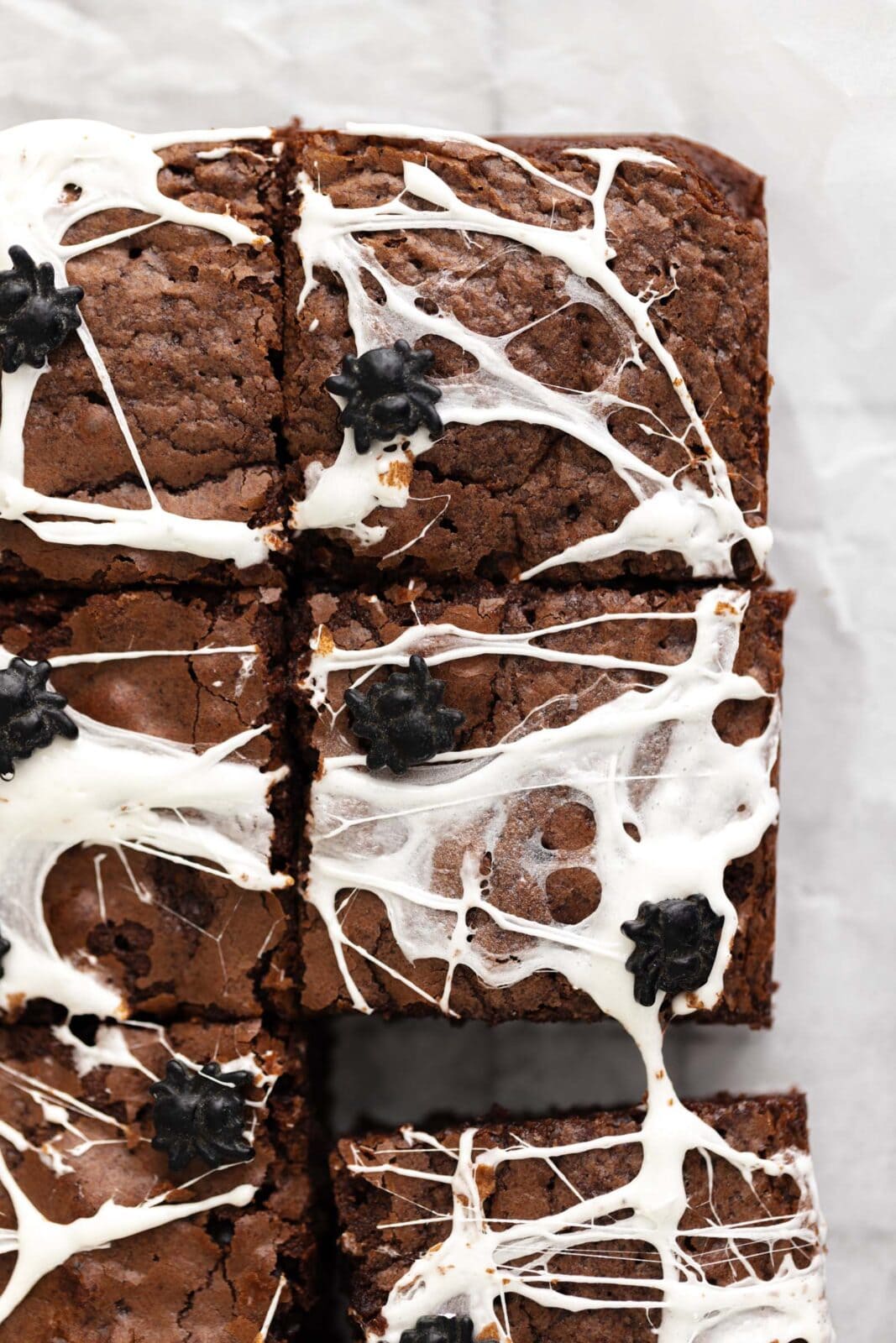 spiderweb brownies