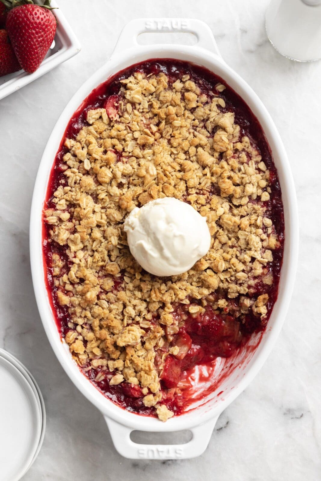 strawberry rhubarb crisp