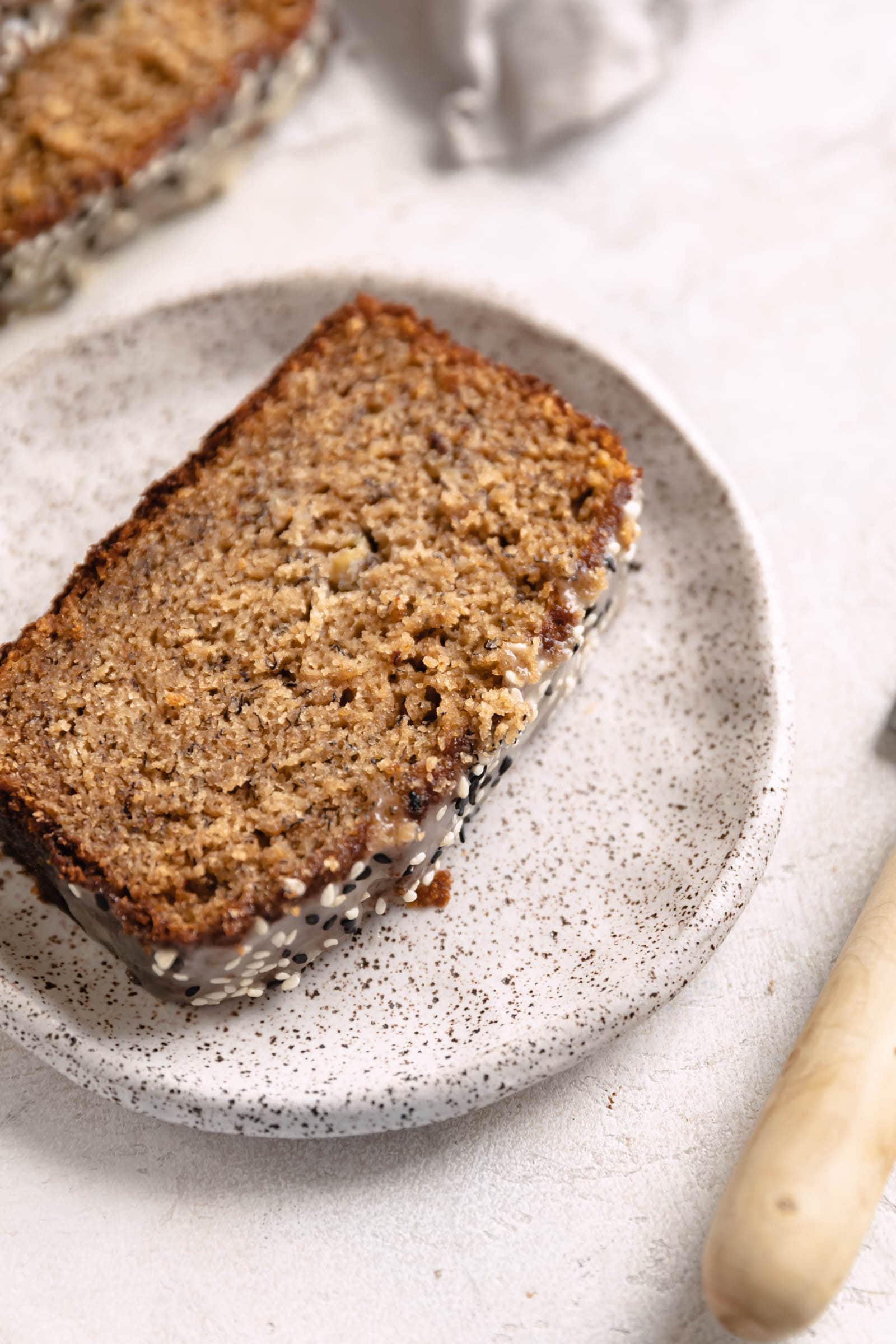 slice of tahini banaa bread
