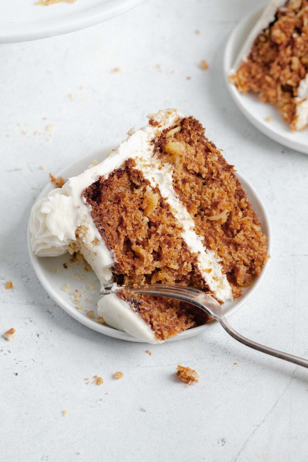 slice of the best carrot cake