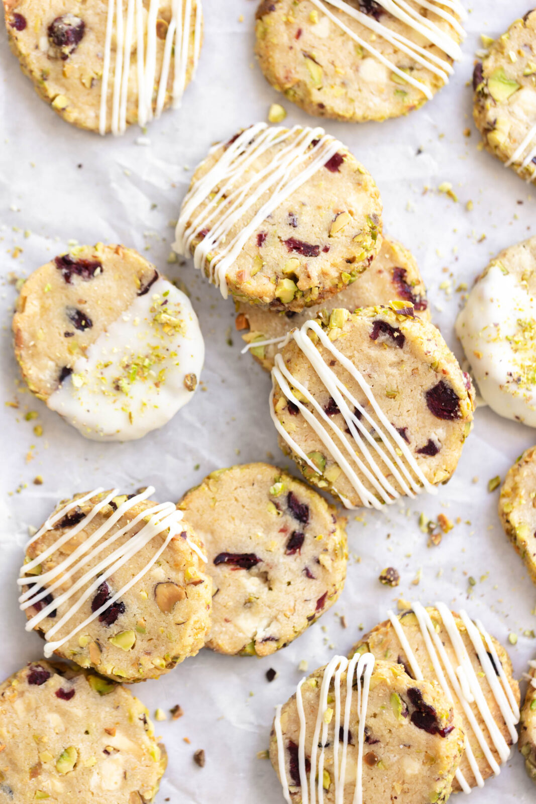 white chocolate pistachio cranberry slice and bake christmas cookies