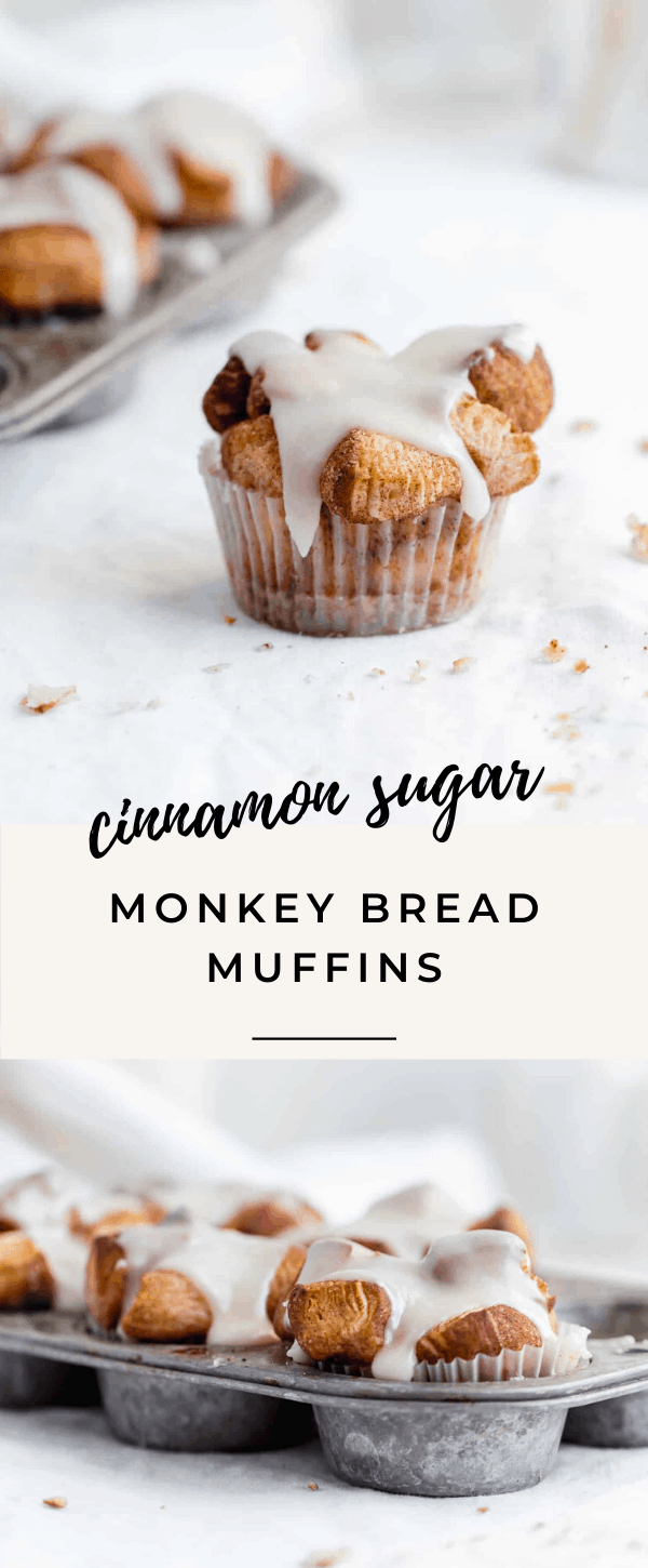 cinnamon sugar monkey bread muffins pin
